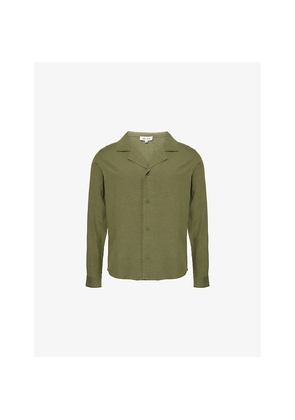 Mens Belier Camp-Collar Short-Sleeves Woven Shirt