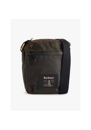 Mens Barbour Field Waxed-Cotton Cross-Body Bag