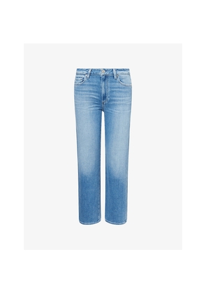 Womens Paige Mason Ankle Straight-Leg Denim Jeans