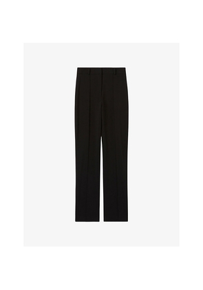 Womens Claudie Pierlot Cigarette-Leg High-Rise Stretch-Woven Trousers