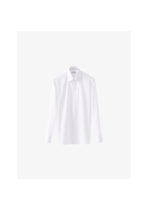 Mens Eton Long-Sleeved Slim-Fit Cotton Shirt