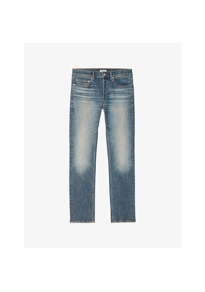 Mens Sandro Faded-Wash Slim-Fit Denim Jeans