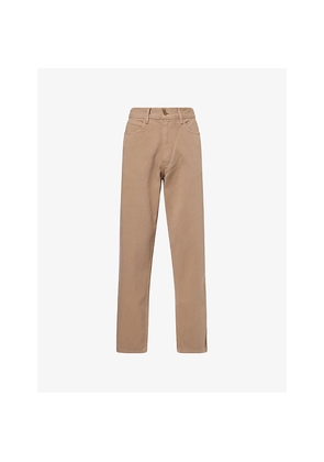 Mens Palmes Coarse Straight-Leg Denim Trousers