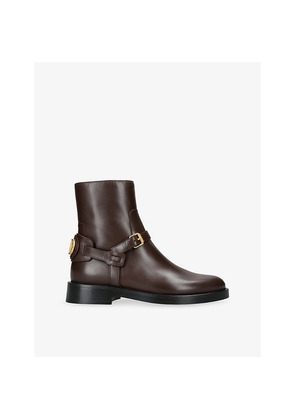 Womens Valentino Garavani Vlogo Signature 30 Leather Ankle Boots