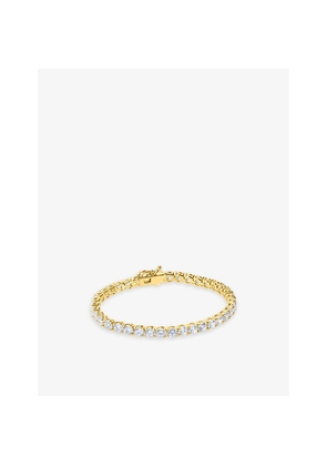 Womens Carat London Hailey Gold-Plated Vermeil Sterling Silver and 9.5ct Cubic Zirconia Tennis Bracelet