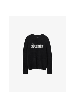 Mens Allsaints Saints Relaxed-Fit Wool-Blend Jumper