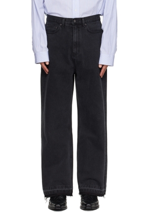 TONYWACK Black Wide-Leg Jeans