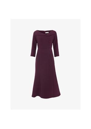 Womens Phase Eight Sienna Tux Woven Midi Dress