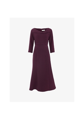 Womens Phase Eight Petite Sienna Tux Woven Midi Dress