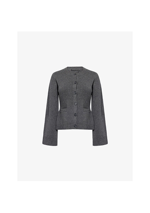 Womens Jenni Kayne Cooper Round-Neck Wool and Cashmere Cardigan