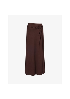 Womens Dissh Hadley Twist Stretch-Woven Midi Skirt