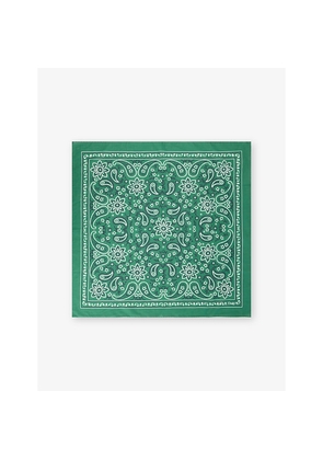 Mens Drakes Logo Paisley Cotton Bandana
