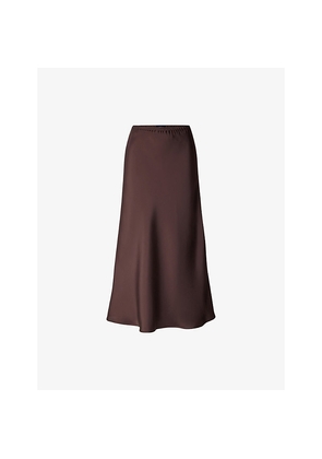 Womens Soeur Fever Bias-Cut Twill Midi Skirt