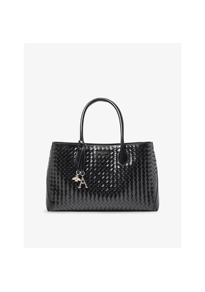 Womens Aspinal Of London London Woven Leather Tote Bag