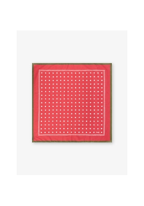 Mens Drakes Polka Dot Logo Cotton Bandana