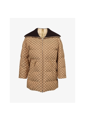 Womens Gucci Bomber Padded Cotton-Blend Coat