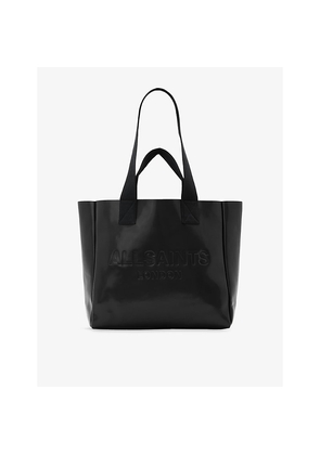 Womens Allsaints Izzy Branded Leather Tote Bag
