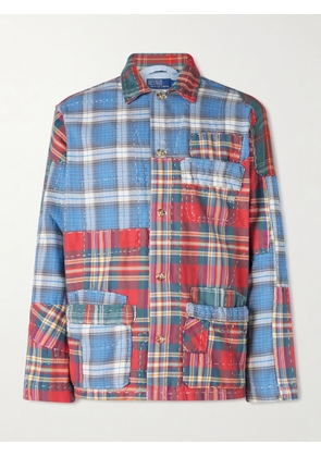 Polo Ralph Lauren - Embroidered Patchwork Checked Cotton-Flannel Overshirt - Men - Multi - S