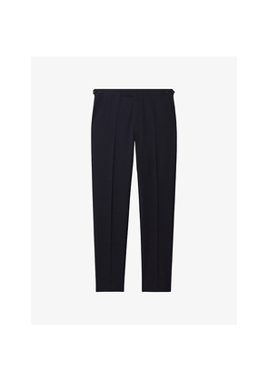 Mens Reiss Belmont Slim-Fit Stretch Wool-Blend Trousers
