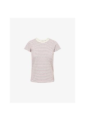 Womens Rag & Bone The Slub Striped Cotton-Jersey T-Shirt