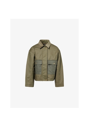 Womens Rag & Bone Nonie Patch-Pocket Cotton-Gaberdine Jacket