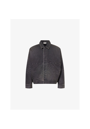 Mens Fear Of God Utility Cropped Denim Jacket