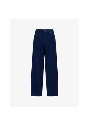 Womens Me And Em Puddle Wide-Leg Cotton-Corduroy Trousers