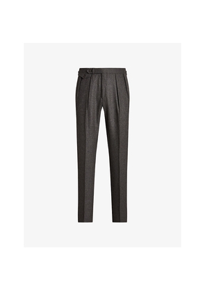 Mens Polo Ralph Lauren Pleated Tapered-Leg Woven Trousers