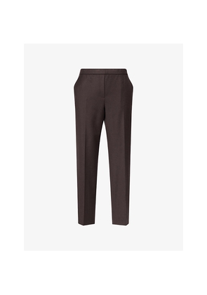 Womens Theory Treeca Cropped Wool Trousers