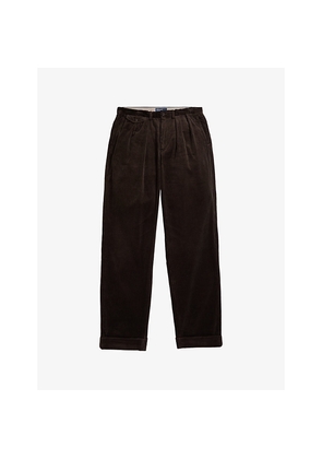 Mens Polo Ralph Lauren Hitman Wide-Leg Pleated Cotton-Corduroy Trousers