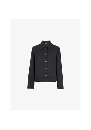 Womens Whistles Mia Patch-Pocket Cotton and Lyocell-Blend Jacket