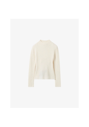 Womens Claudie Pierlot Tie-Back Ribbed Wool-Blend Jumper