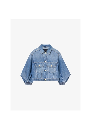 Womens Allsaints Luca Cropped Denim Jacket