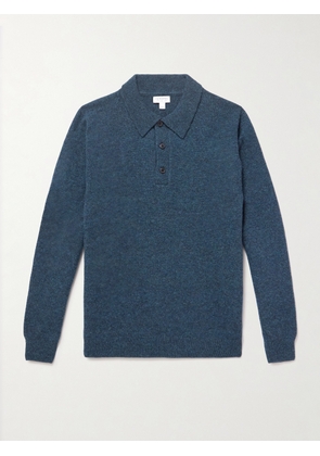 Sunspel - Wool Polo Shirt - Men - Blue - S