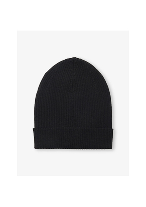 Womens Rick Owens Ribbed Wool Beanie