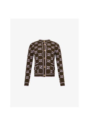 Womens Gucci Gg Bouclé Wool Knitted Cardigan