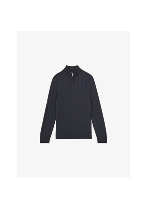 Mens Reiss Findlay Half-Zip Merino-Wool Jumper