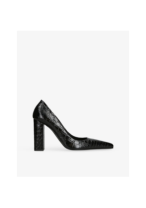Womens Azzedine Alaia Pump 90 Croc-Effect Leather Heels