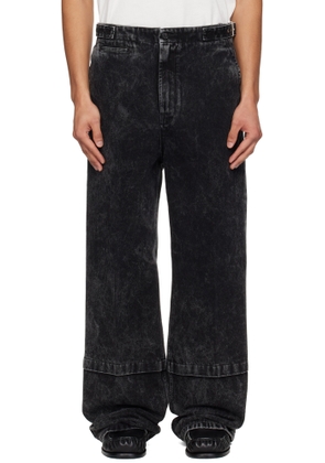 Lanvin Black Loose Fit Washed Jeans
