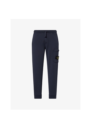Mens Stone Island Brand-Badge  Slim-Fit Cotton-Fleece Joggers