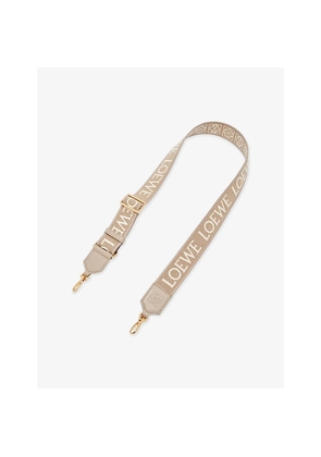 Womens Loewe Anagram Logo-Print Cotton-Blend Bag Strap