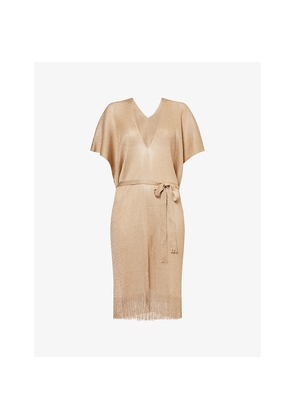 Womens Max Mara Donnola Fringed Knitted Mini Dress