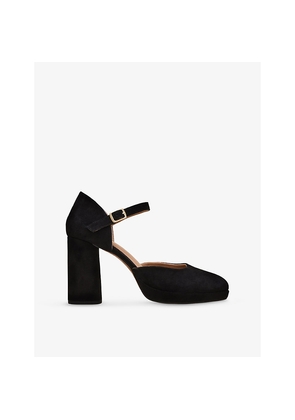 Womens Phase Eight Closed-Toe Suede Platform Heels
