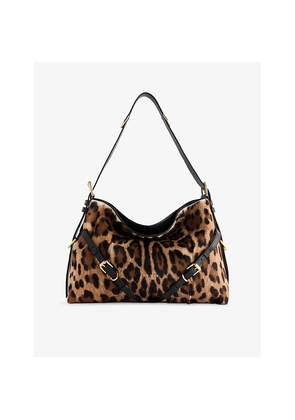 Womens Givenchy Voyou Medium Pony-Hair Effect Leather Bag