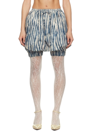 Vivienne Westwood Blue & Off-White Bloomers Shorts