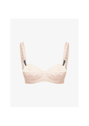 Womens Mugler Sweetheart-Neckline Underwired Silk Bra