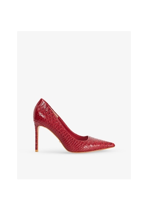 Womens Dune Assured Leather Heeled Courts