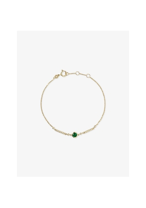 Womens Astley Clarke Icon 14ct Yellow-Gold, Emerald and Lab-Grown Diamond Bracelet