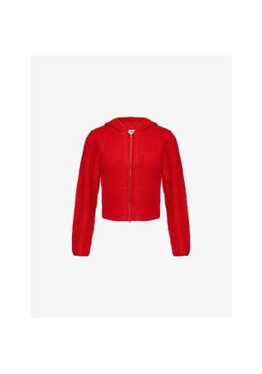 Womens Obey Glenda Zip-Up Knitted Jumper