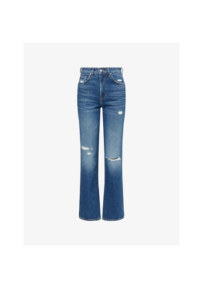 Womens Veronica Beard Dylan Straight-Leg Denim Jeans